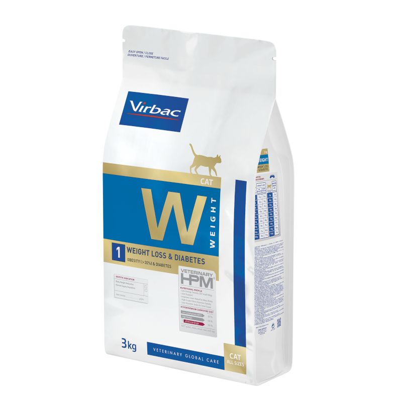 Virbac Veterinary HPM W1 Weight Loss & Diabetes pour chat